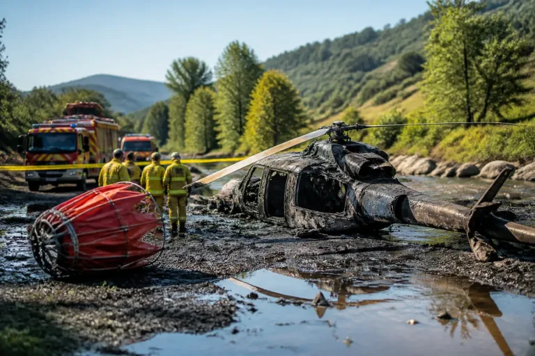 Se estrella un helicóptero del operativo Infocal mientras apagaba un fuego en Villar de la Yegua