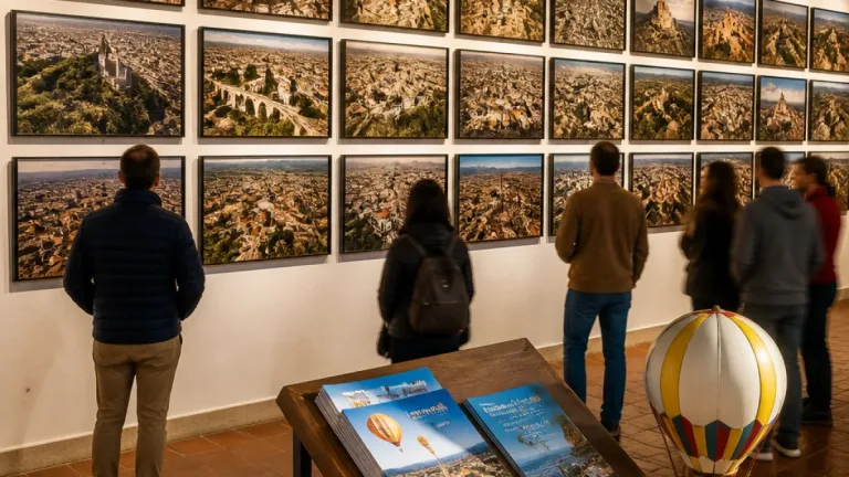 Segovia acoge 'la ciudad de los globos': 36 fotografías que revisitan la capital desde el aire