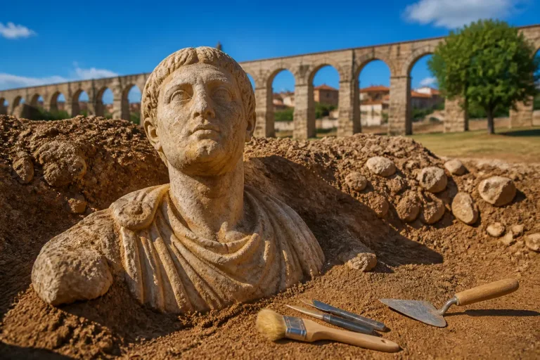 Segovia saca a la luz un busto imperial en Confloenta que desafía el olvido romano