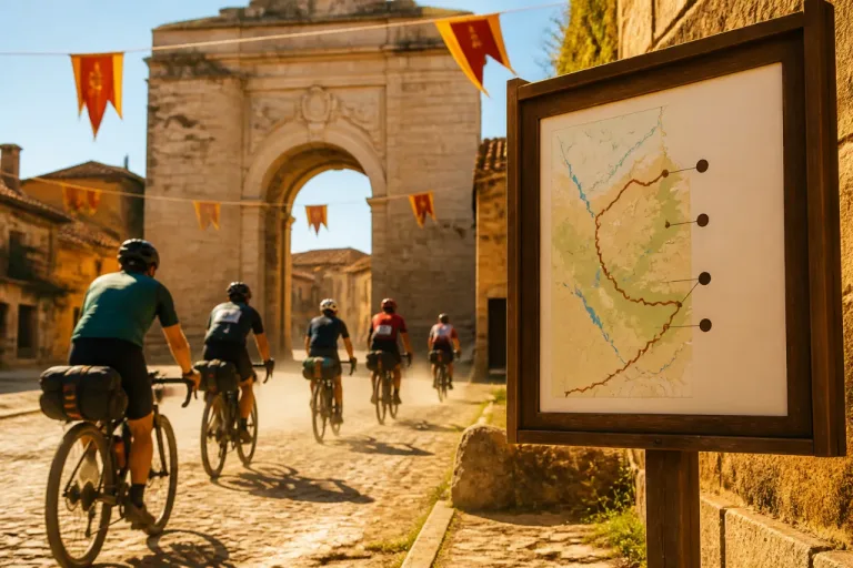 Seis vecinos de Medinaceli recorren 370 km en la I Vuelta por los Pueblos Más Bonitos de Soria