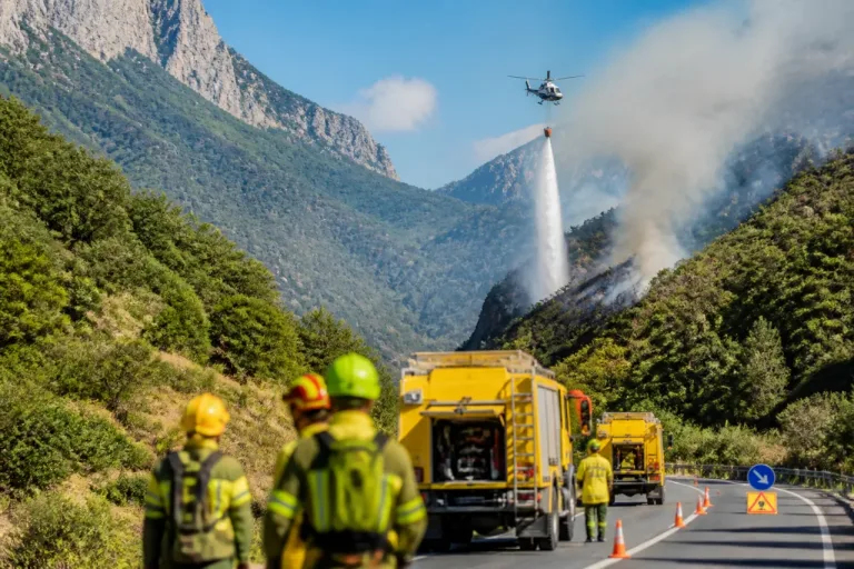 Operativo frena las reproducciones del incendio en Ribota de Sajambre; persiste el nivel 2