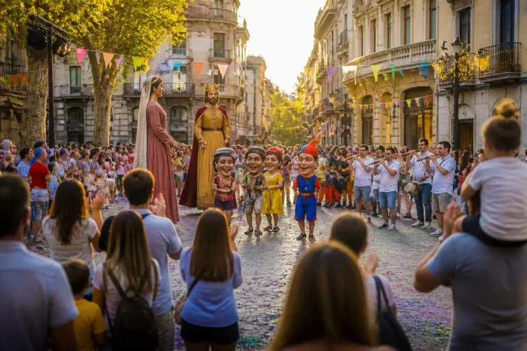 Terrassa celebra su festa major con el tradicional desfile de gegants y cabezudos
