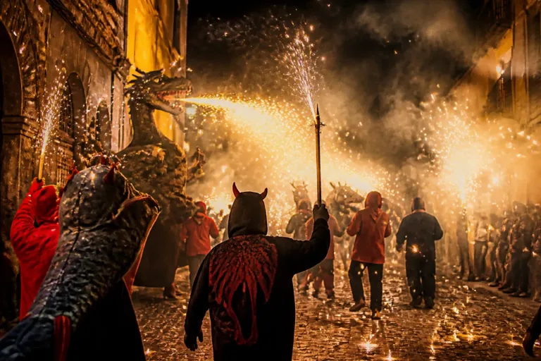 Terrassa inaugura la Festa Major con el Raval Infernal y seis collas de fuego