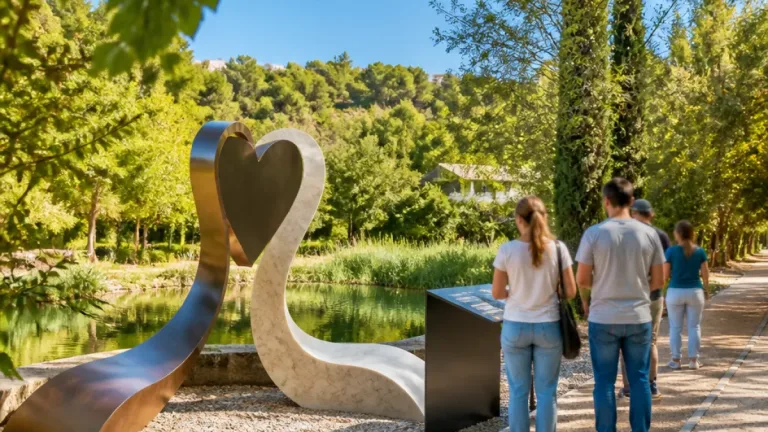 Teruel inaugura una escultura que señala el nacimiento del río Turia