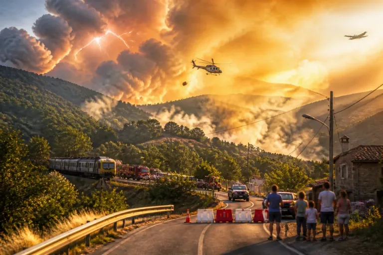 Tormenta eléctrica provoca incendios en la provincia de León y activa el nivel 2 en Porqueros
