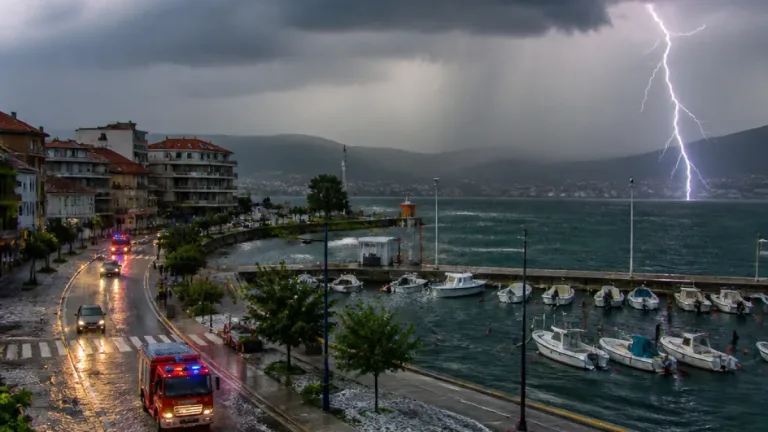 Tormentas provocan miles de descargas en Galicia y afectan al norte de Pontevedra
