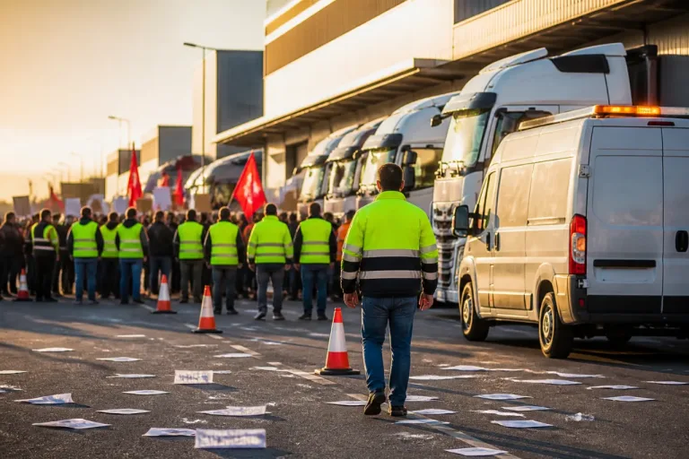 Trabajadores del transporte se concentran en A Grela y amenazan con extender movilizaciones