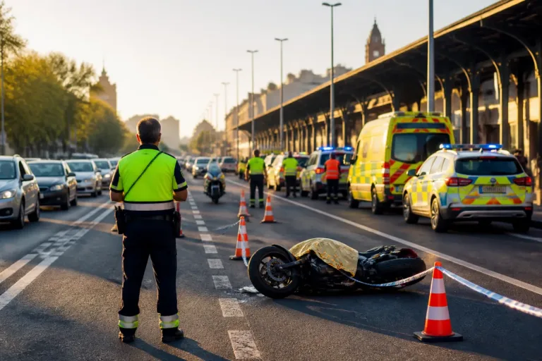 Tráfico y conmoción en Sevilla tras la muerte de un motorista en la calle Torneo
