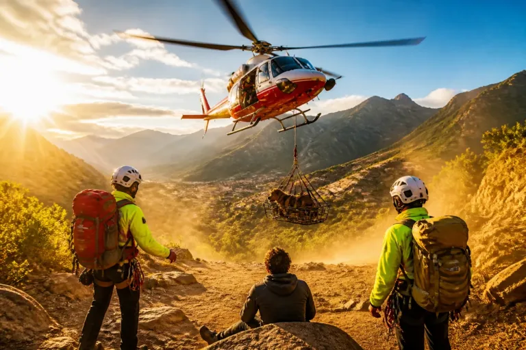 Tres intervenciones aéreas de rescate en una tarde en la montaña leonesa