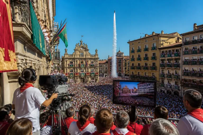 Un efecto visual de la percepción explica por qué la plaza parece más pequeña en el Chupinazo