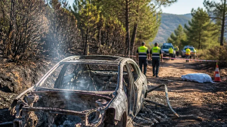 Un hombre fallece tras arder su vehículo en el Camino de los Prodigios entre Miranda y Villanueva