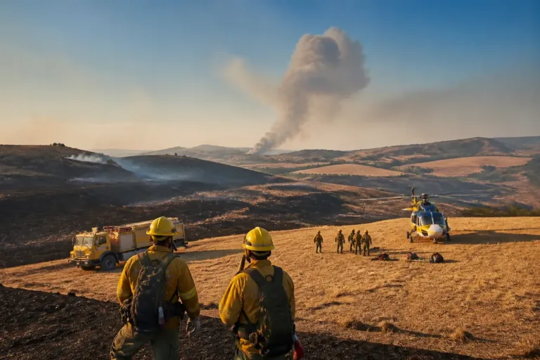 Un incendio agrícola calcina unas 20 hectáreas en Treviana y activa el nivel 1 de emergencia