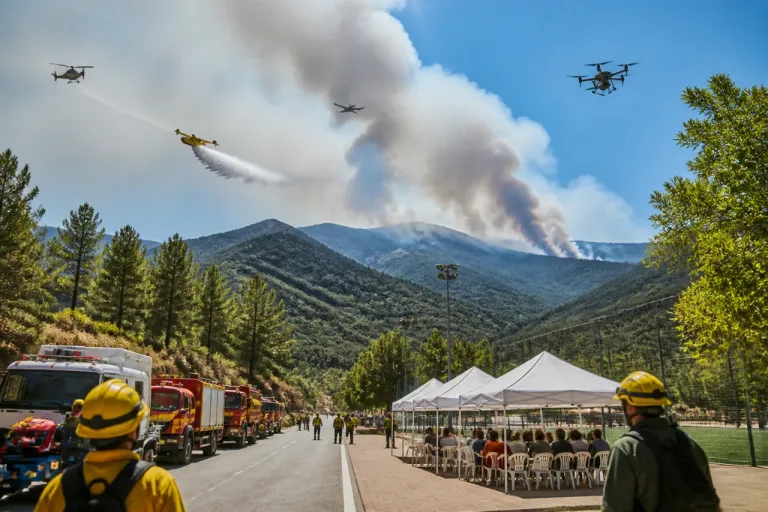 Un incendio en la Sierra de Espadán obliga a evacuar a 500 vecinos y moviliza a la UME