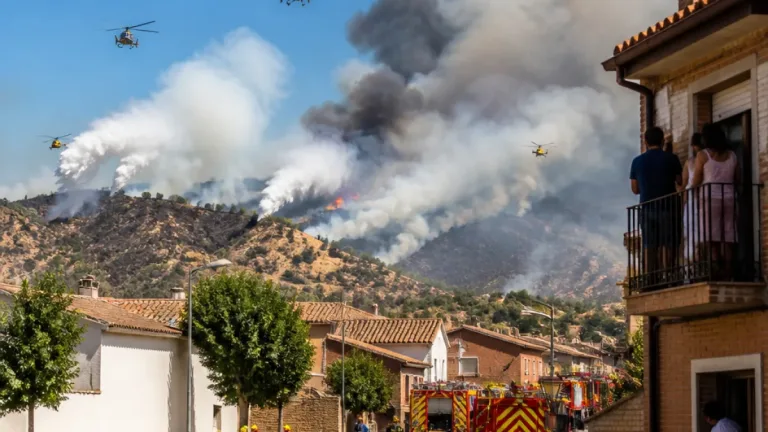 Un incendio forestal obliga a confinar a cerca de 1.000 vecinos en dos pueblos de Ciudad Real