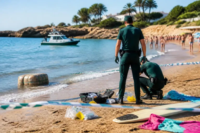 Un paquete flotante en la playa del Moro de Alcossebre resulta ser un fardo de cocaína