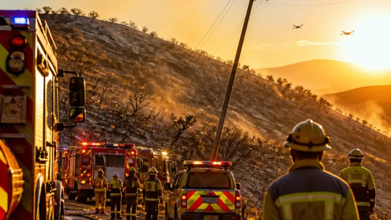 Un poste eléctrico provoca un incendio en un barranco de Cocentaina; el fuego queda estabilizado en dos horas