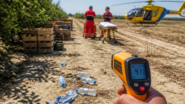 Un temporero fallece en Seròs tras un paro mientras trabajaba en plena ola de calor