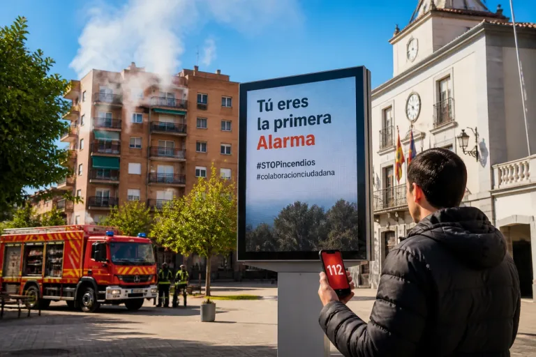 Valdemoro activa una campaña: ante humos o fuego, llama al 112