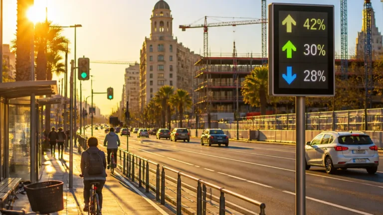 Valencia registra un descenso notable del tráfico en las principales vías en junio