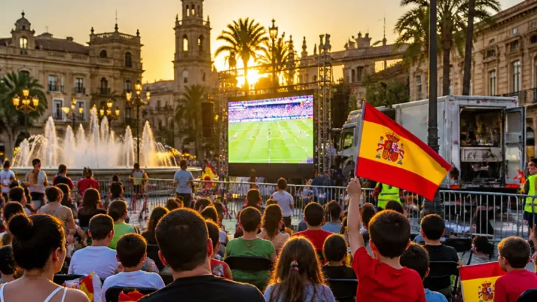 Varios municipios de Sevilla instalarán pantallas en espacios públicos para la final del Mundial