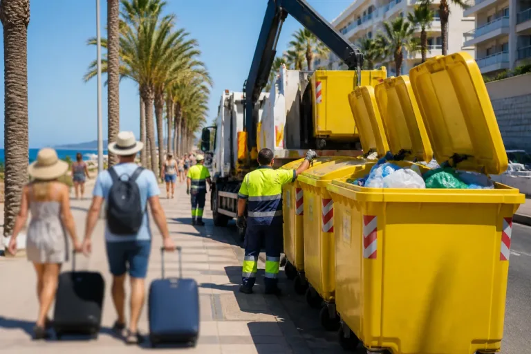 Vélez-Málaga aumenta la recogida de envases: contenedores amarillos vaciados a diario en verano