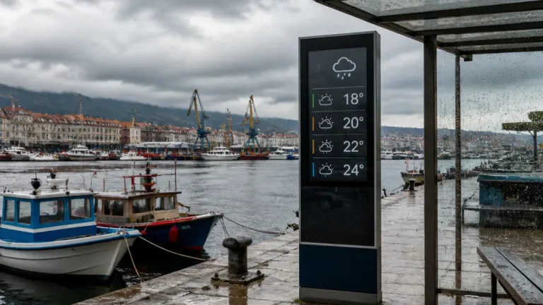 Vigo afronta un lunes con nubes y lloviznas dispersas y temperaturas entre 18 y 24 °C