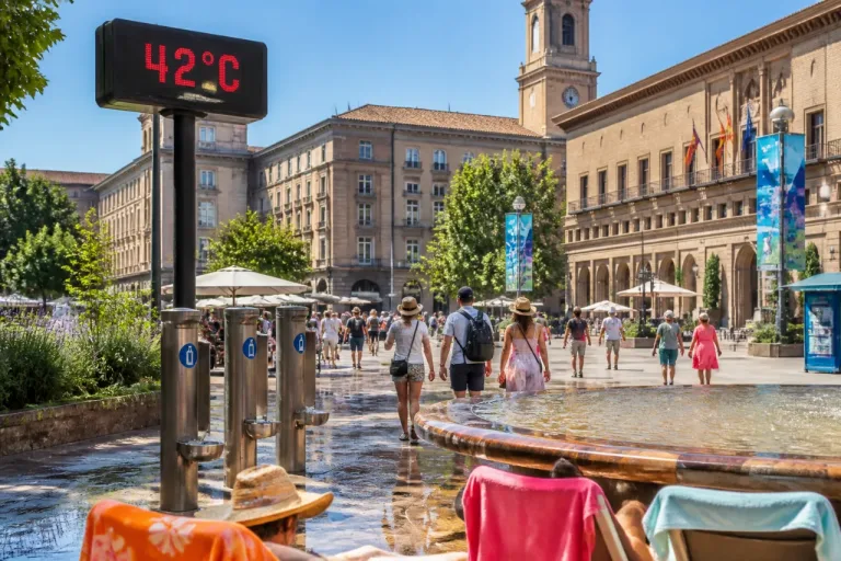 Zaragoza activa la alerta naranja por ola de calor y abre refugios y piscinas públicas