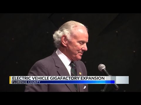 Company expands investment into Florence County EV battery plant, now expected to create 1,600+ jobs